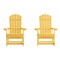 Merrick Lane Set of 2 Atlantic All-Weather Polyresin Adirondack Rocking Chair with Vertical Slats